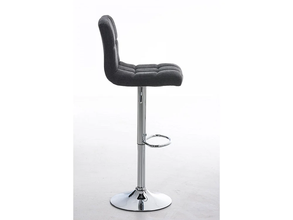 Tabouret de bar - Tissu - Gris foncé - Peru