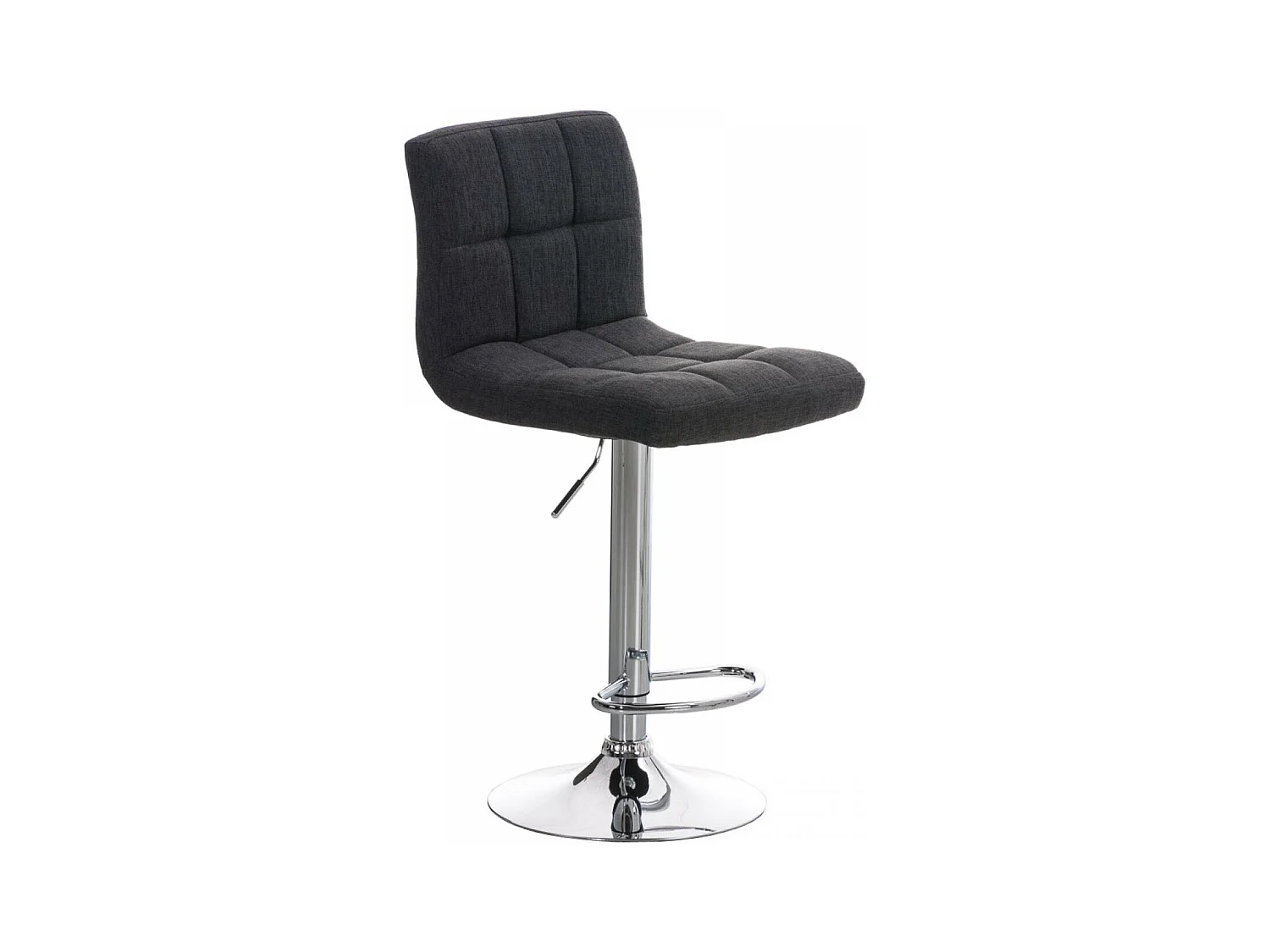 Tabouret de bar - Tissu - Gris foncé - Peru