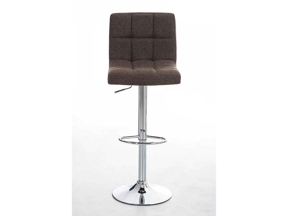 Tabouret de bar - Tissu - Marron - Peru