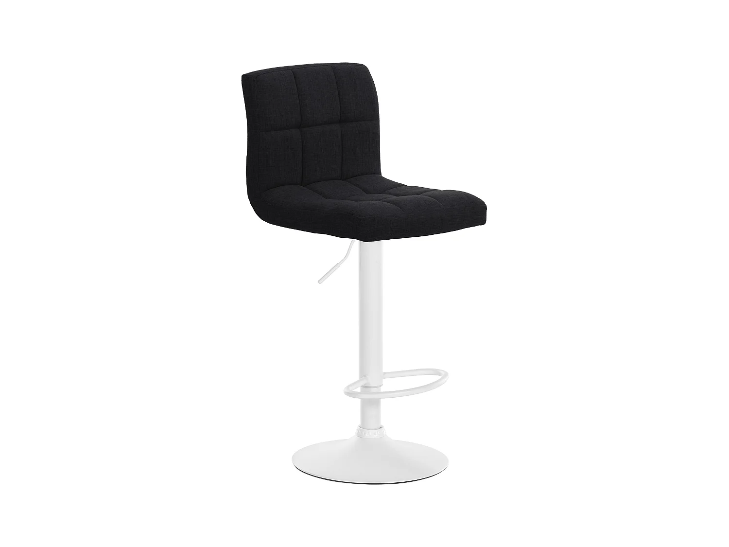 Tabouret de bar - Tissu & Métal - Noir - Calma