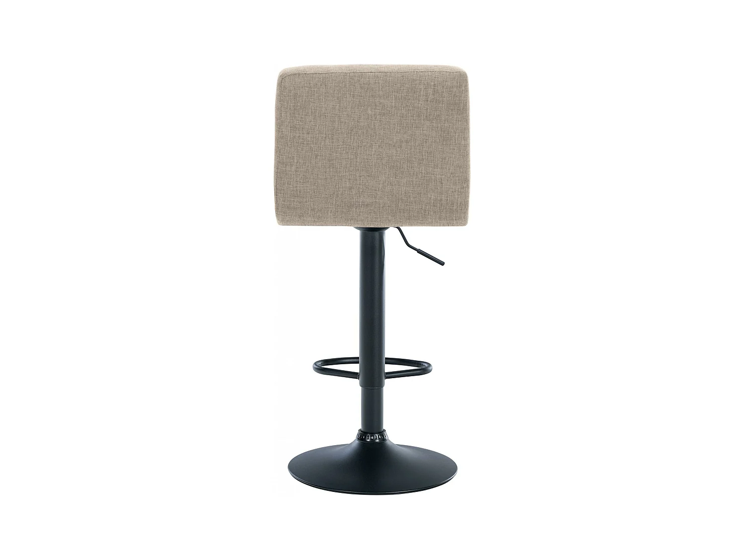 Tabouret de bar - Tissu & Métal - Crème - Calma