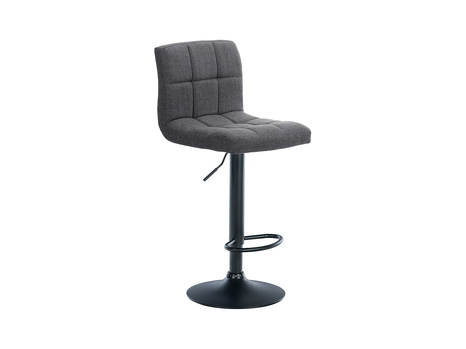 Tabouret de bar - Tissu & Métal - Gris clair - Calma