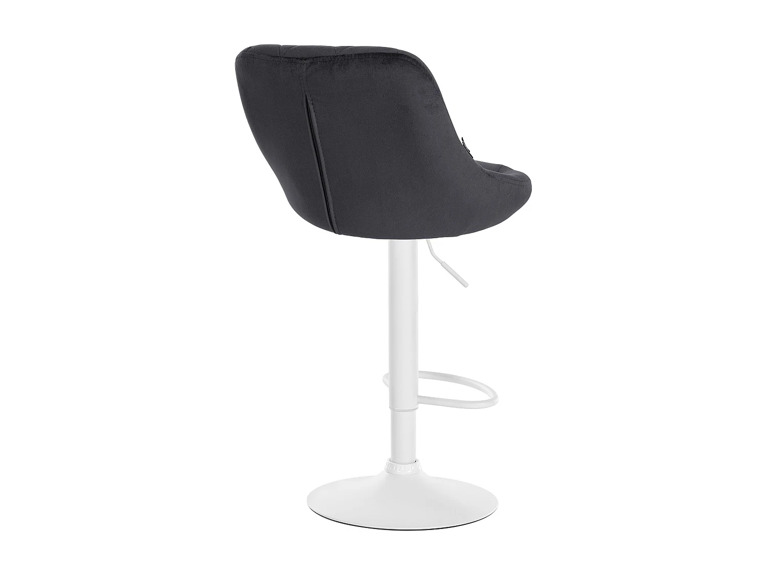 Lot de 2  Tabouret de bar - Velours & Métal - Gris foncé - Lazio