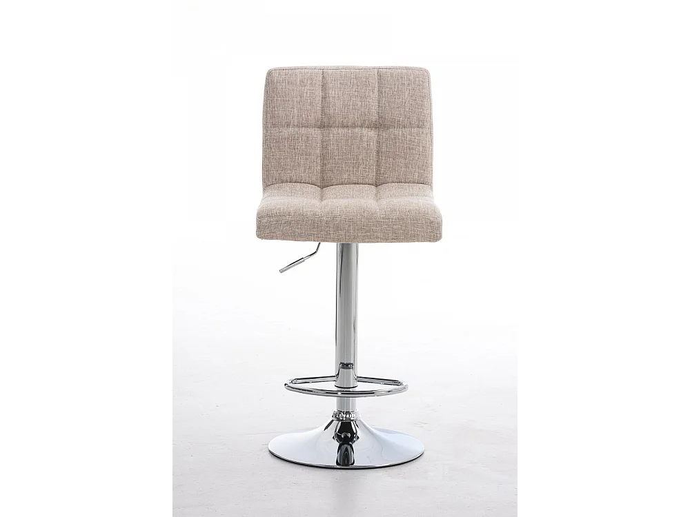 Tabouret de bar - Tissu - Crème - Peru