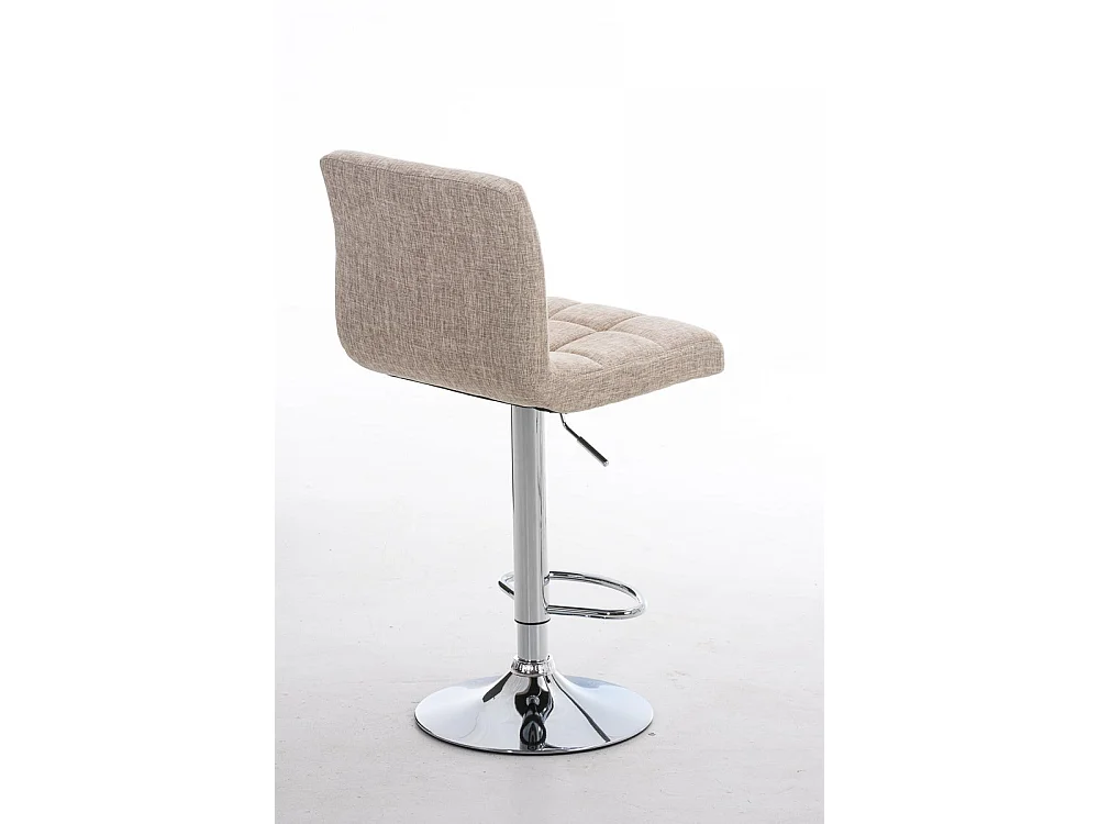 Tabouret de bar - Tissu - Crème - Peru