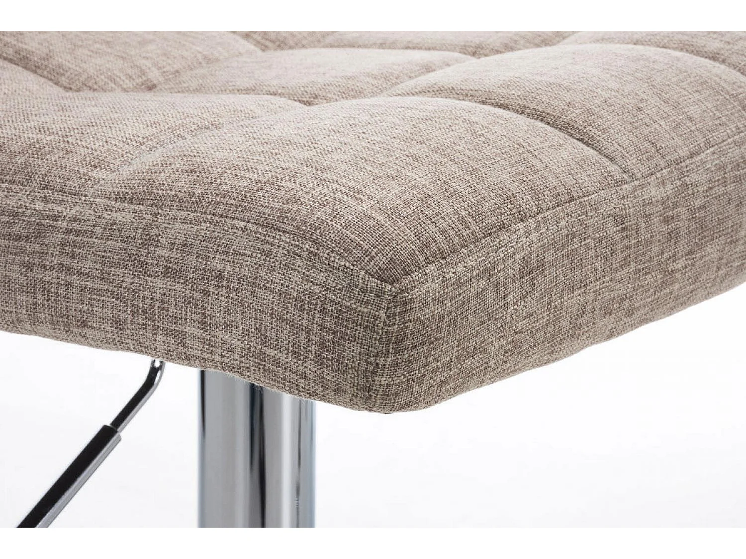 Tabouret de bar - Tissu - Crème - Peru