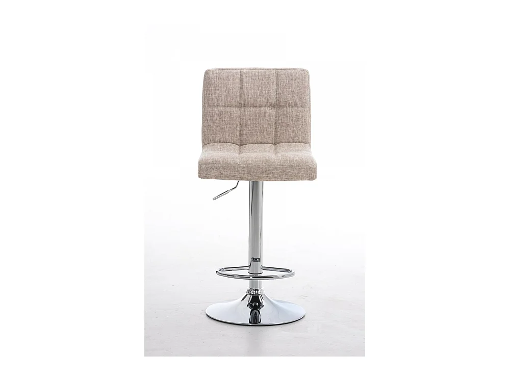 Tabouret de bar - Tissu - Crème - Peru