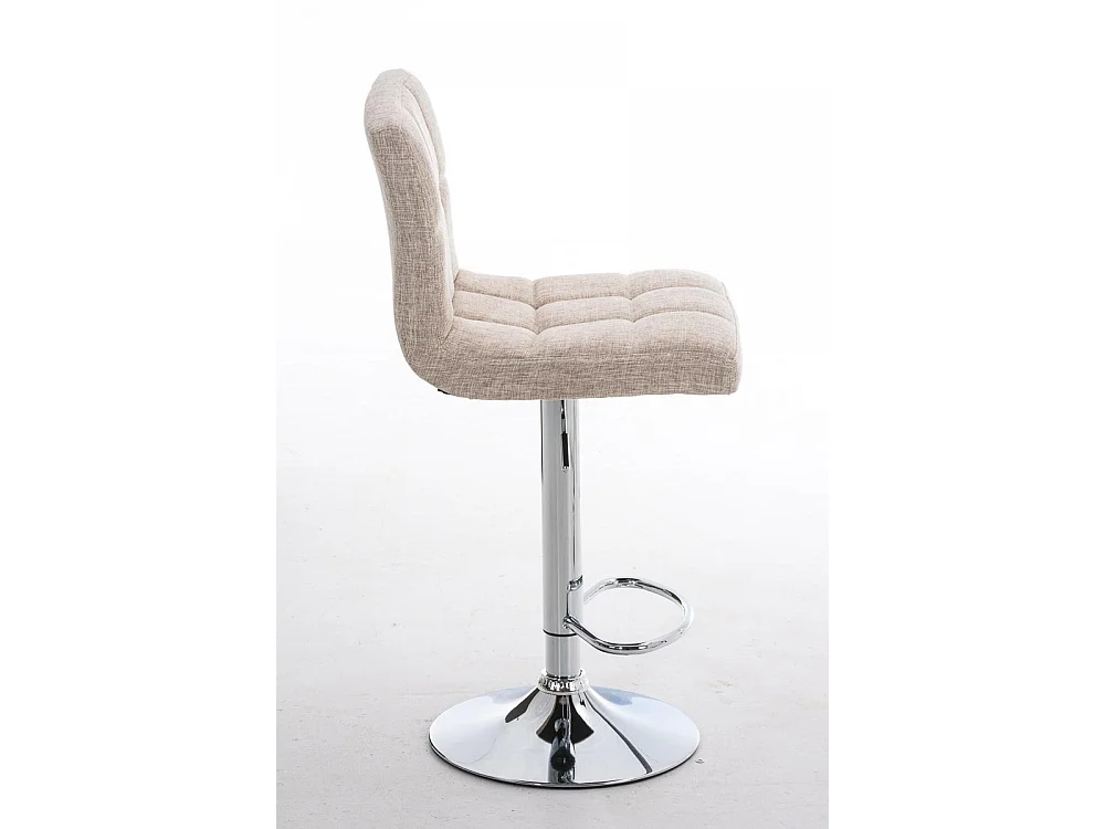 Tabouret de bar - Tissu - Crème - Peru