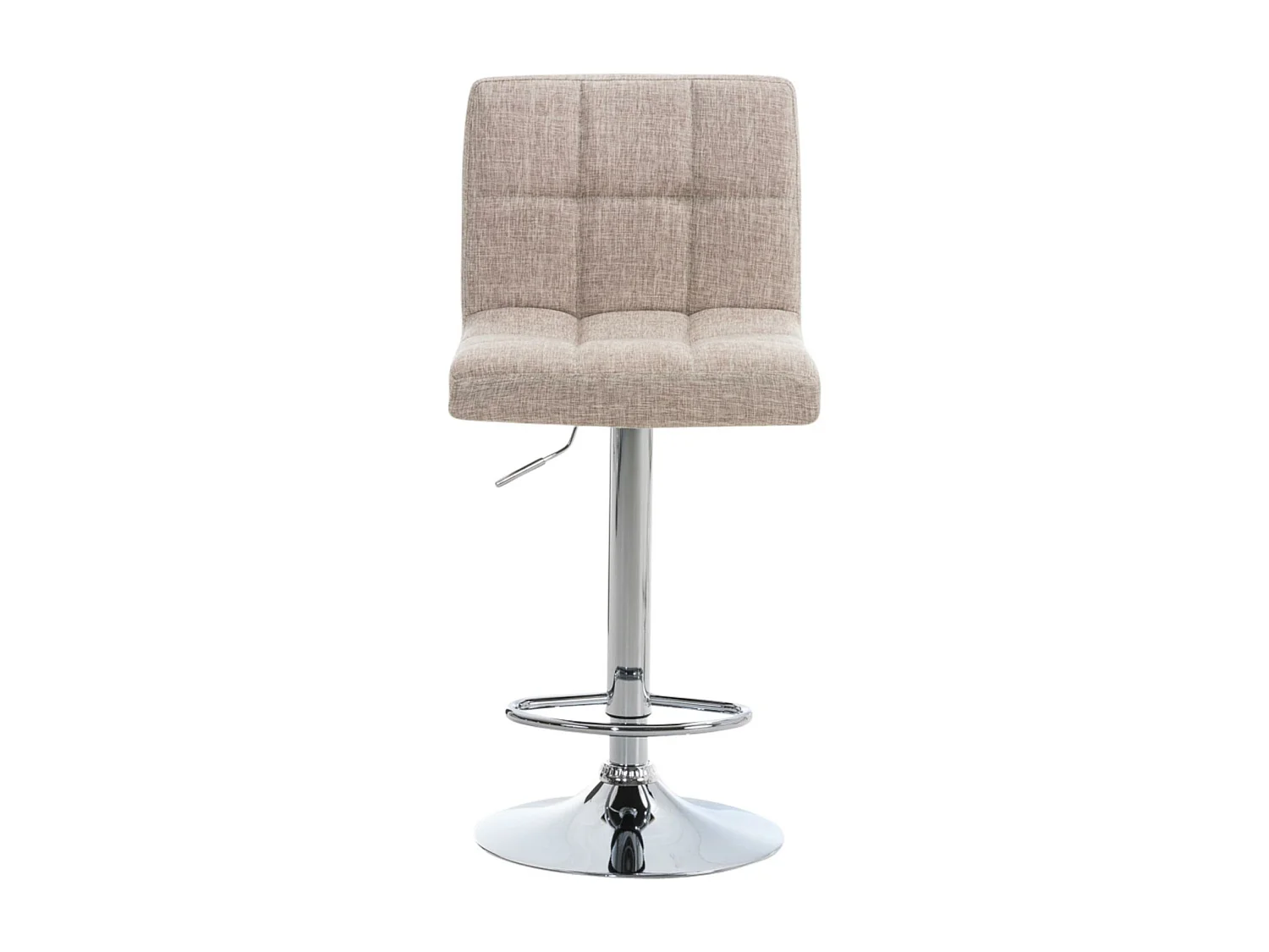 Lot de 2  Tabouret de bar - Tissu - Crème - Peru