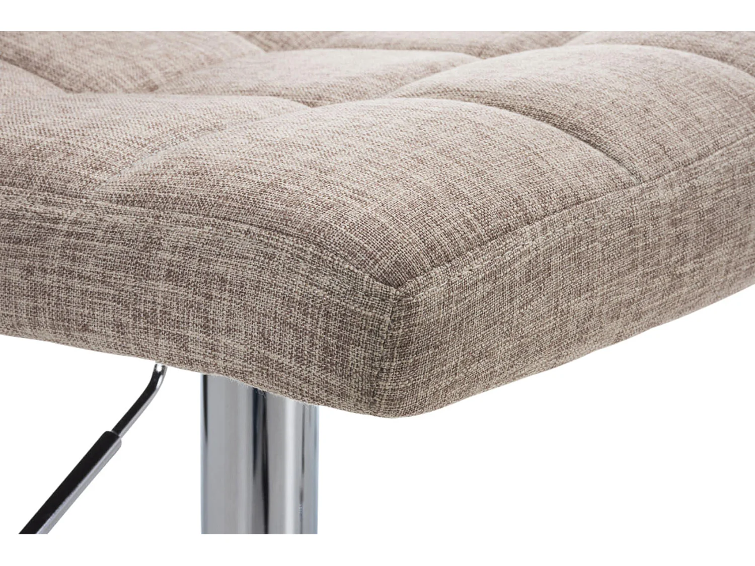 Lot de 2  Tabouret de bar - Tissu - Crème - Peru