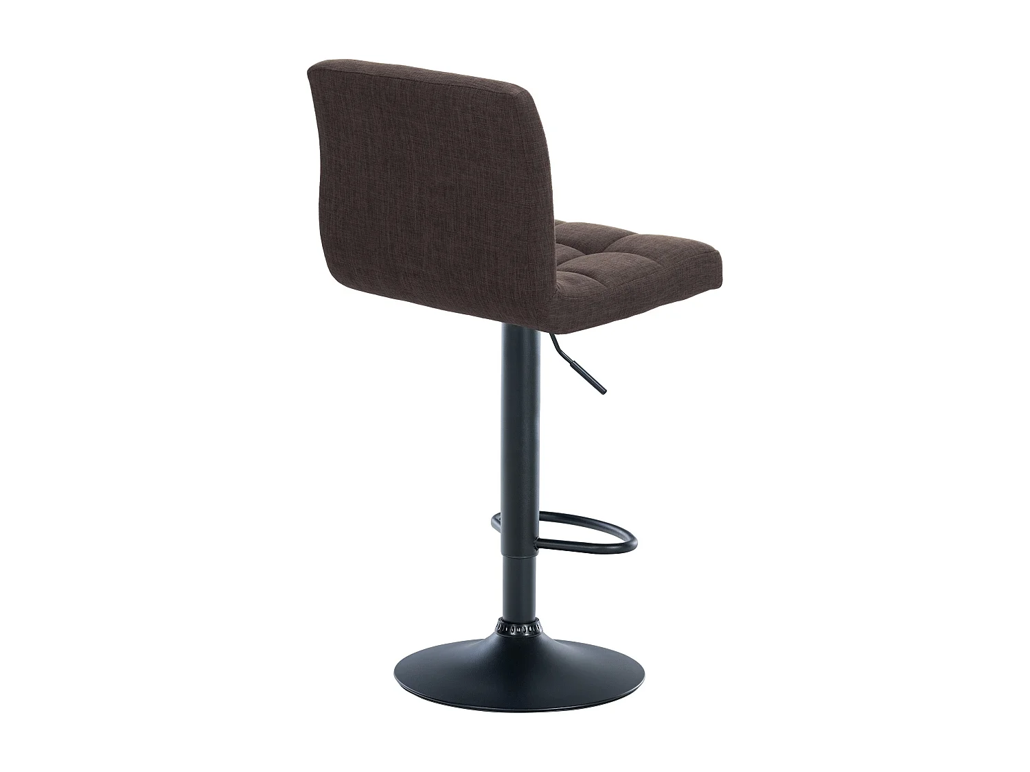 Tabouret de bar - Tissu & Métal - Marron - Calma