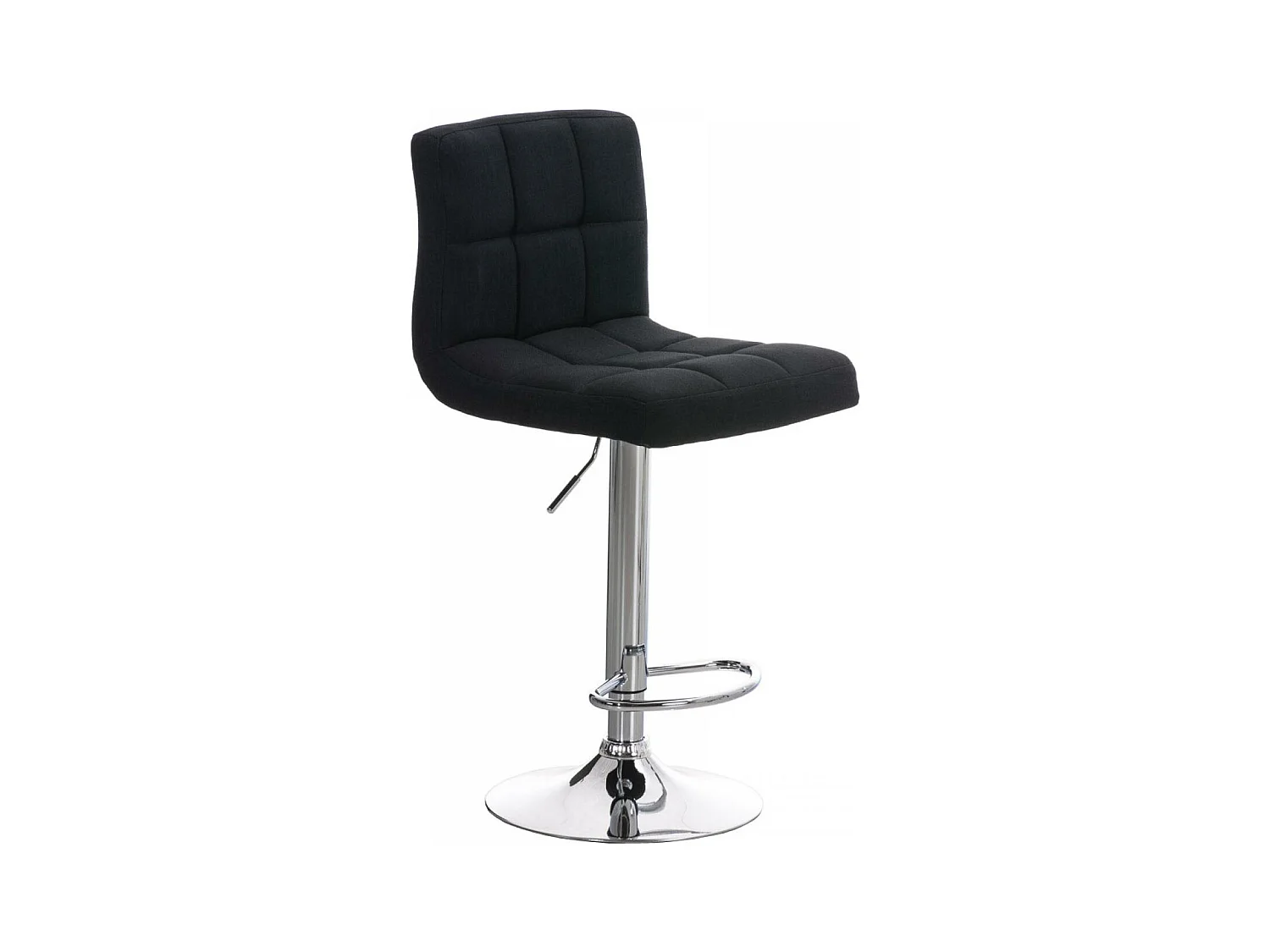 Tabouret de bar - Tissu - Noir - Peru