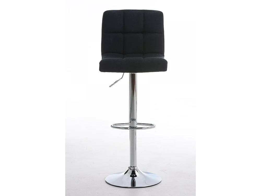 Tabouret de bar - Tissu - Noir - Peru