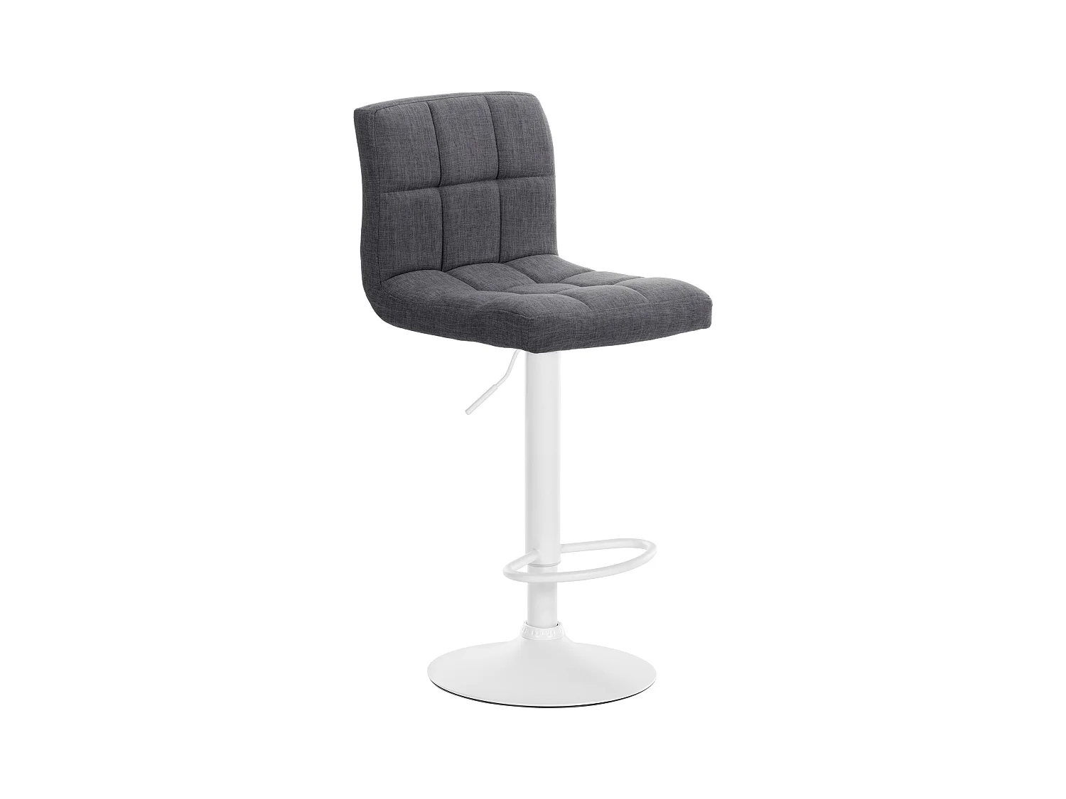 Tabouret de bar - Tissu & Métal - Gris clair - Calma