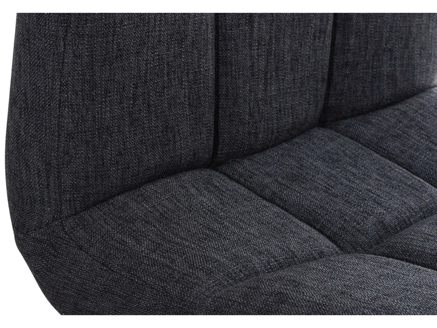 Lot de 2  Tabouret de bar - Tissu - Gris foncé - Peru