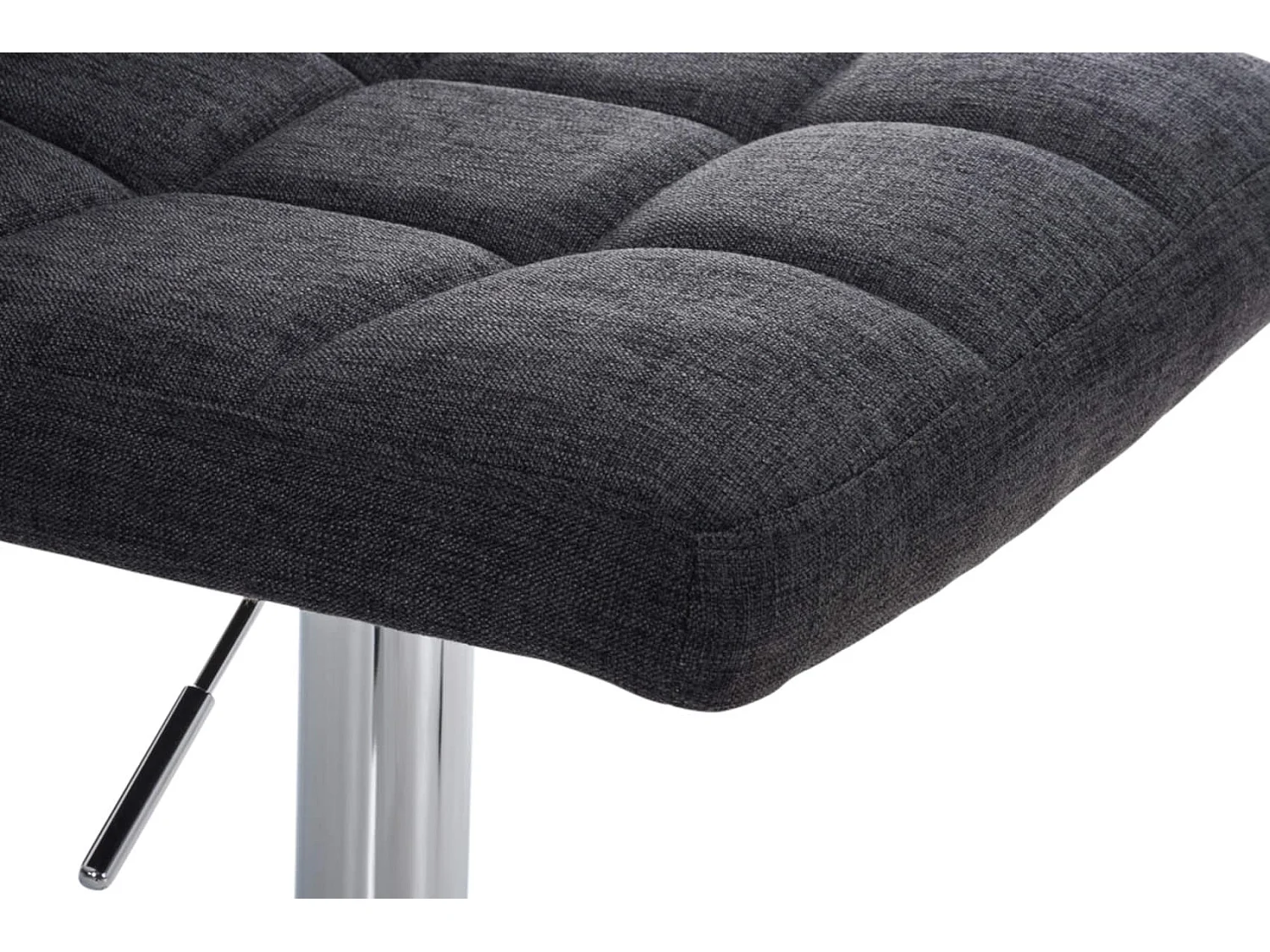 Lot de 2  Tabouret de bar - Tissu - Gris foncé - Peru