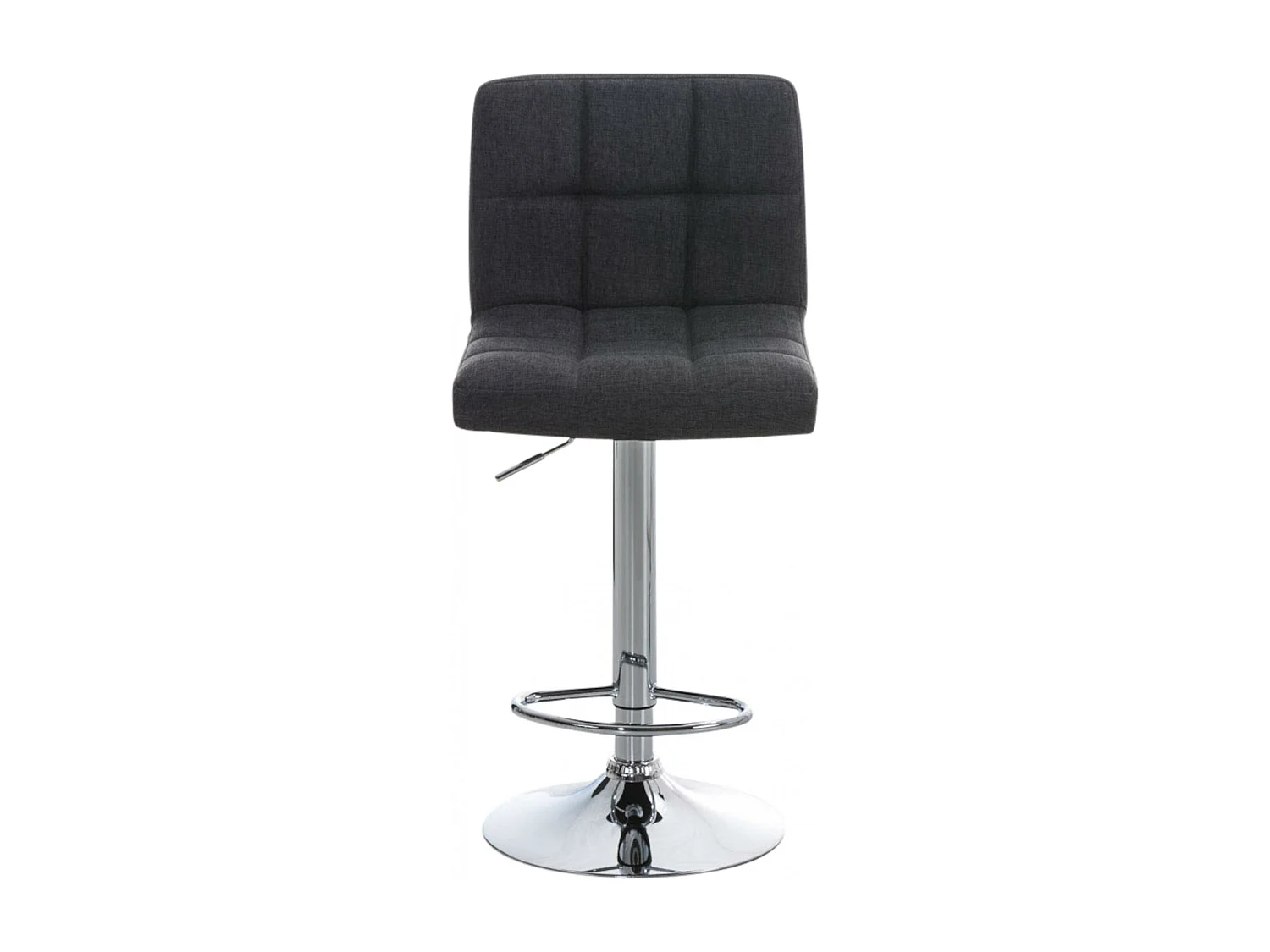 Lot de 2  Tabouret de bar - Tissu - Gris foncé - Peru