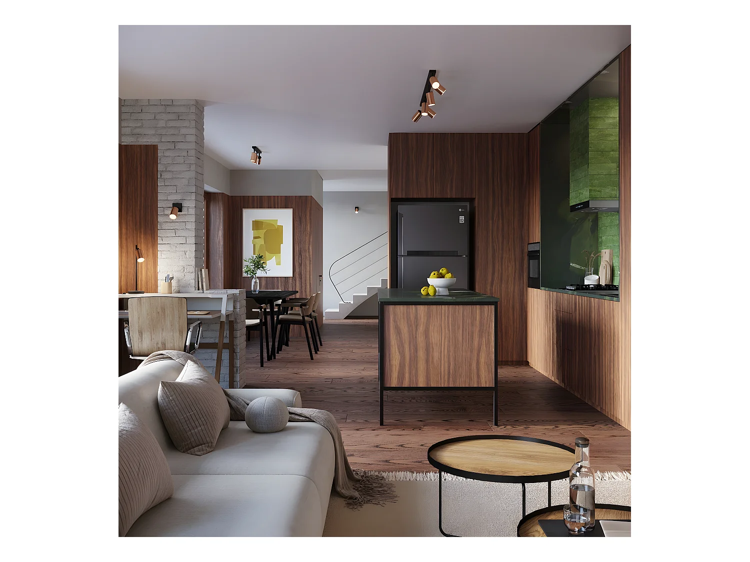 Lampes De Bureau Winx Moderne En Acier - 1 Sources Lumineuses - L.13 X H.44 Cm - Noir/Cuivre