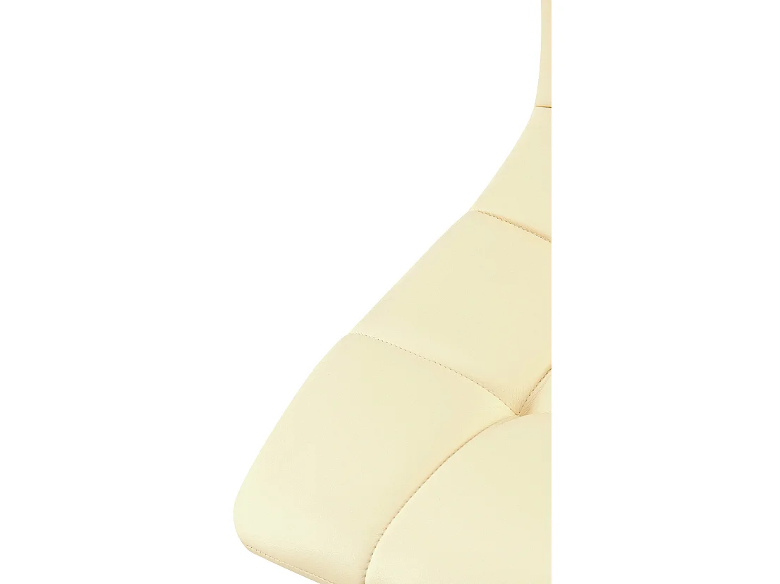 Lot de 4  chaise salle à manger - Similicuir - Crème - Antibes