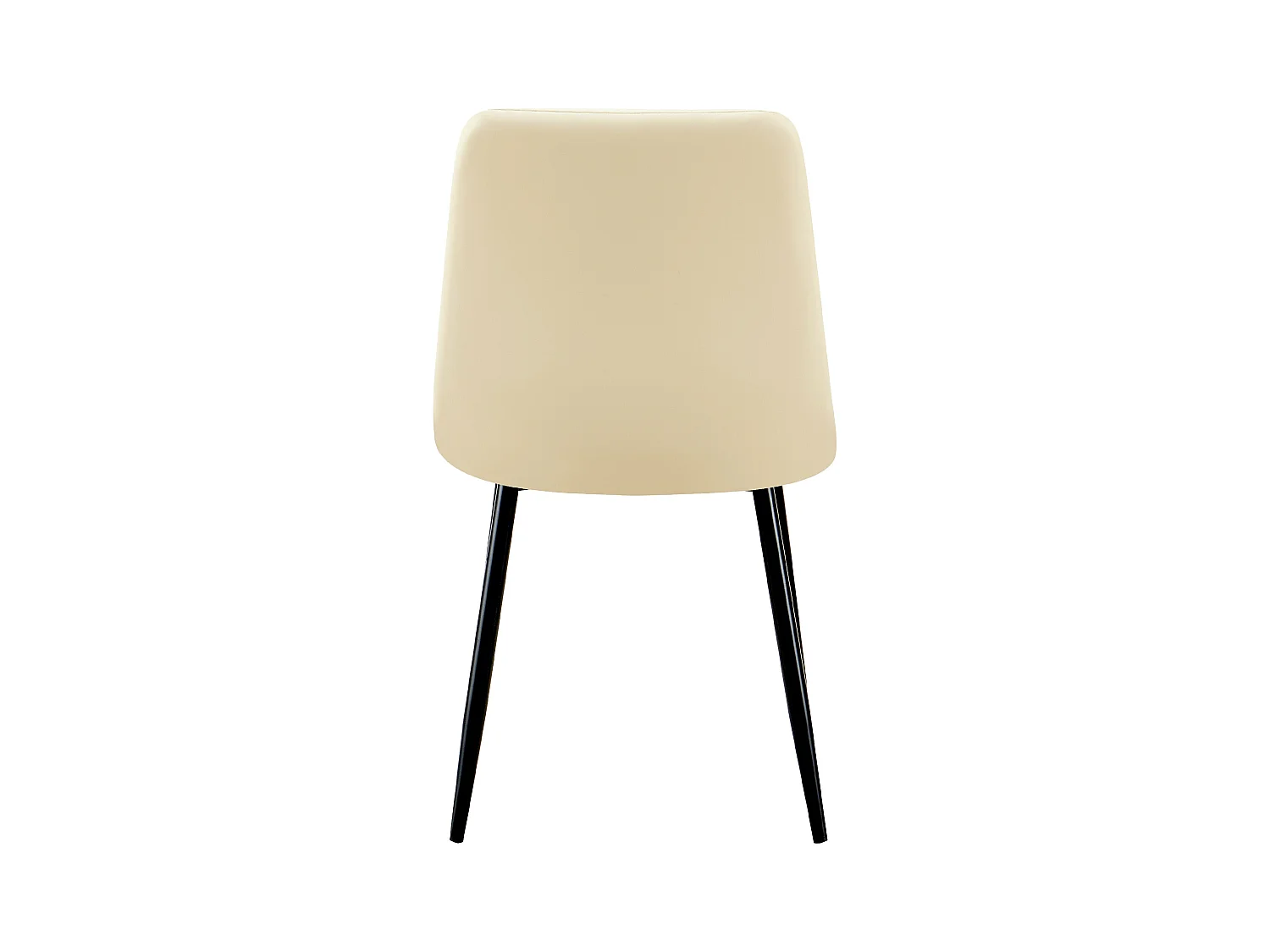 Lot de 4  chaise salle à manger - Similicuir - Crème - Antibes