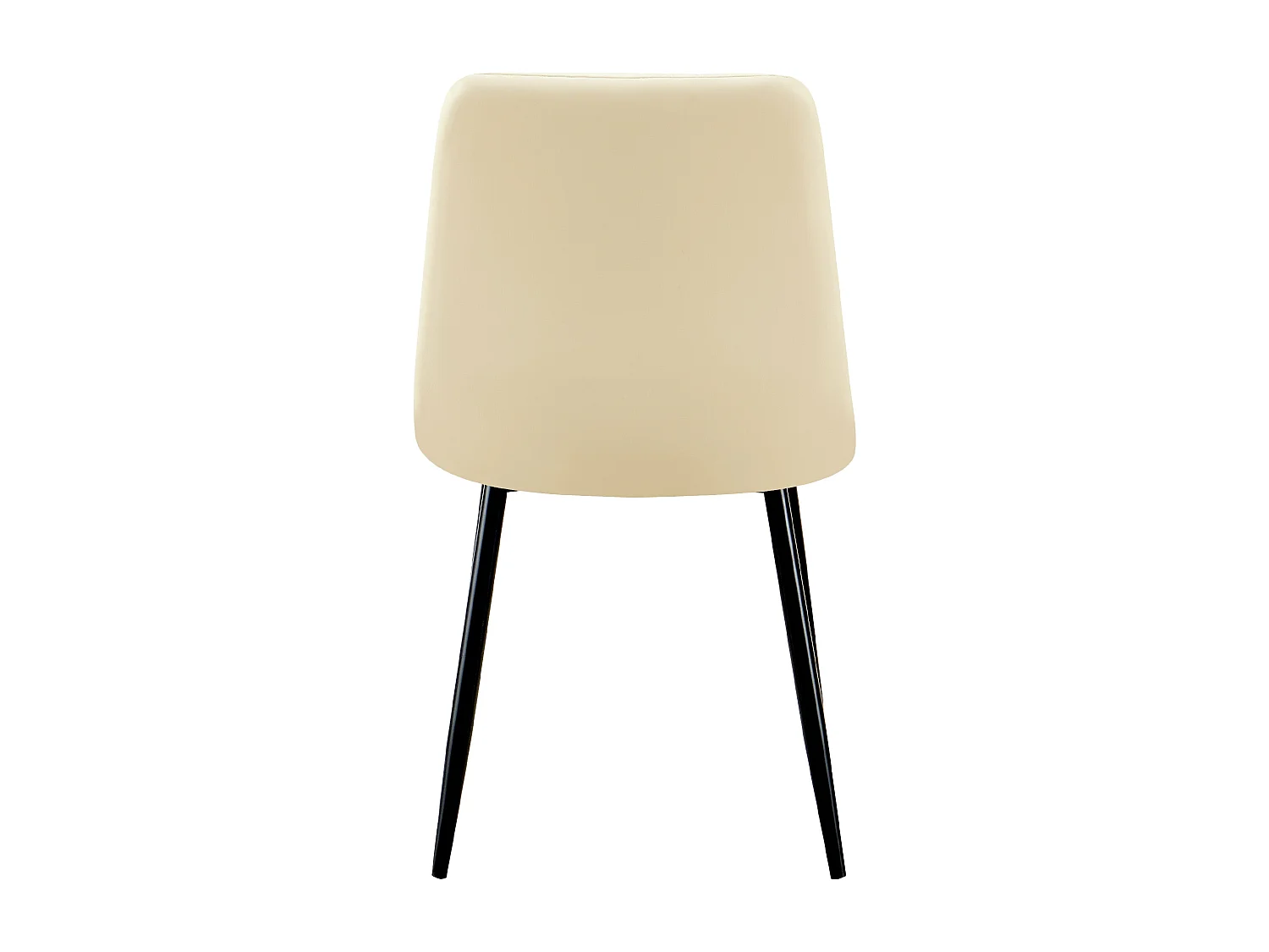 Lot de 4  chaise salle à manger - Similicuir - Crème - Antibes