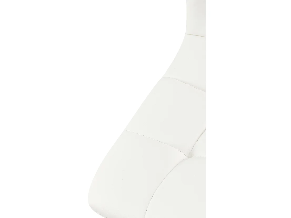 Lot de 4  chaise salle à manger - Similicuir - Blanc - Antibes