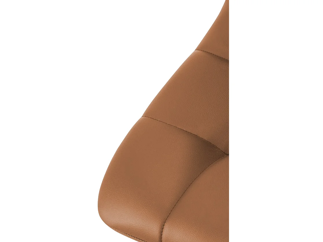 Lot de 4  chaise salle à manger - Similicuir - Marron foncé - Antibes