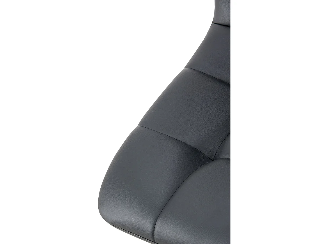 Lot de 4  chaise salle à manger - Similicuir - Noir - Antibes