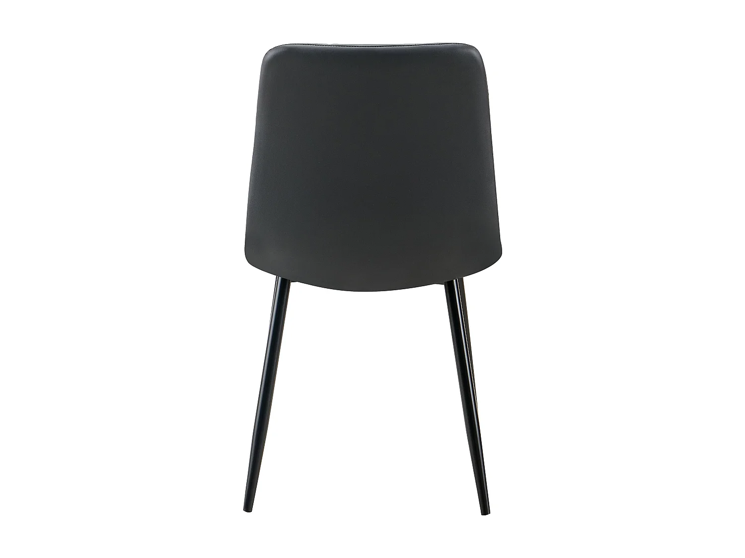 Lot de 4  chaise salle à manger - Similicuir - Noir - Antibes