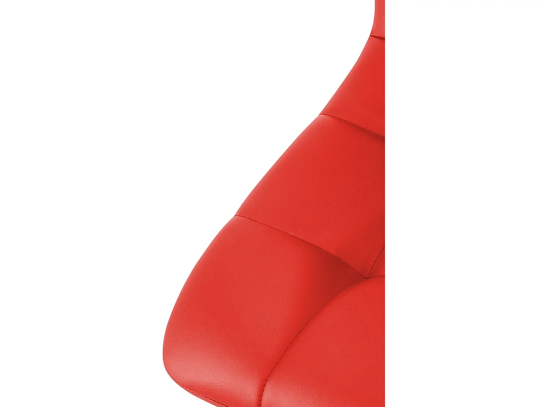 Lot de 4  chaise salle à manger - Similicuir - Rouge - Antibes