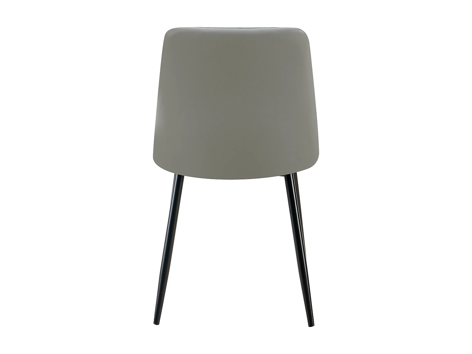 Lot de 4  chaise salle à manger - Similicuir - Gris clair - Antibes