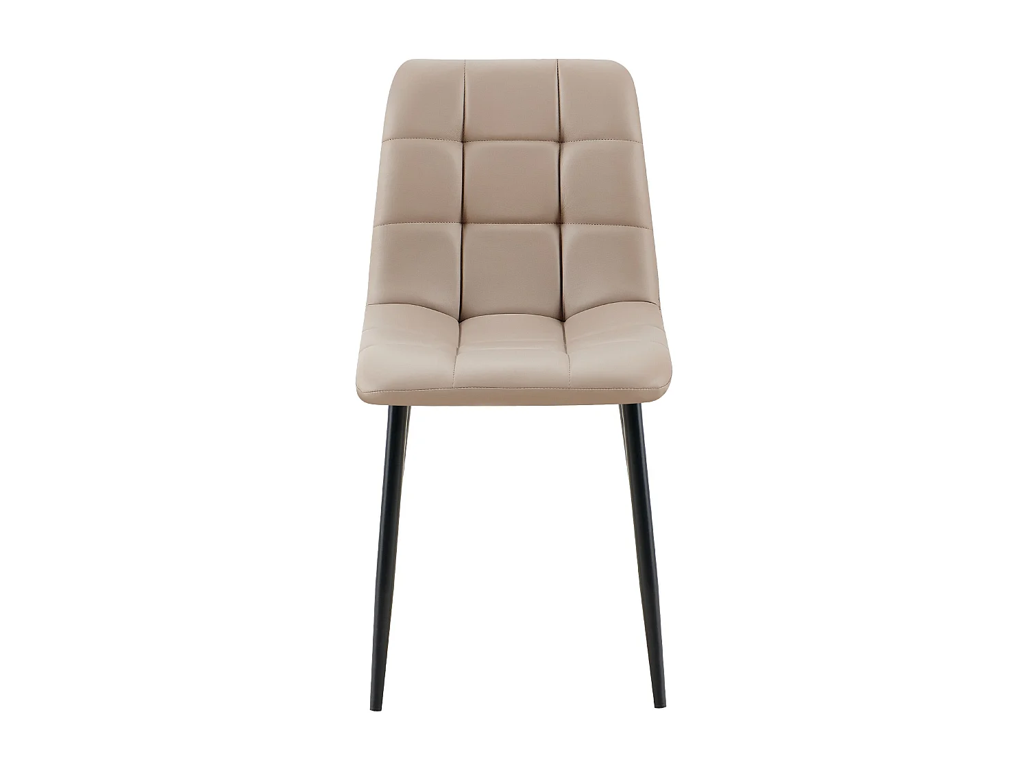 Lot de 4  chaise salle à manger - Similicuir - Taupe - Antibes