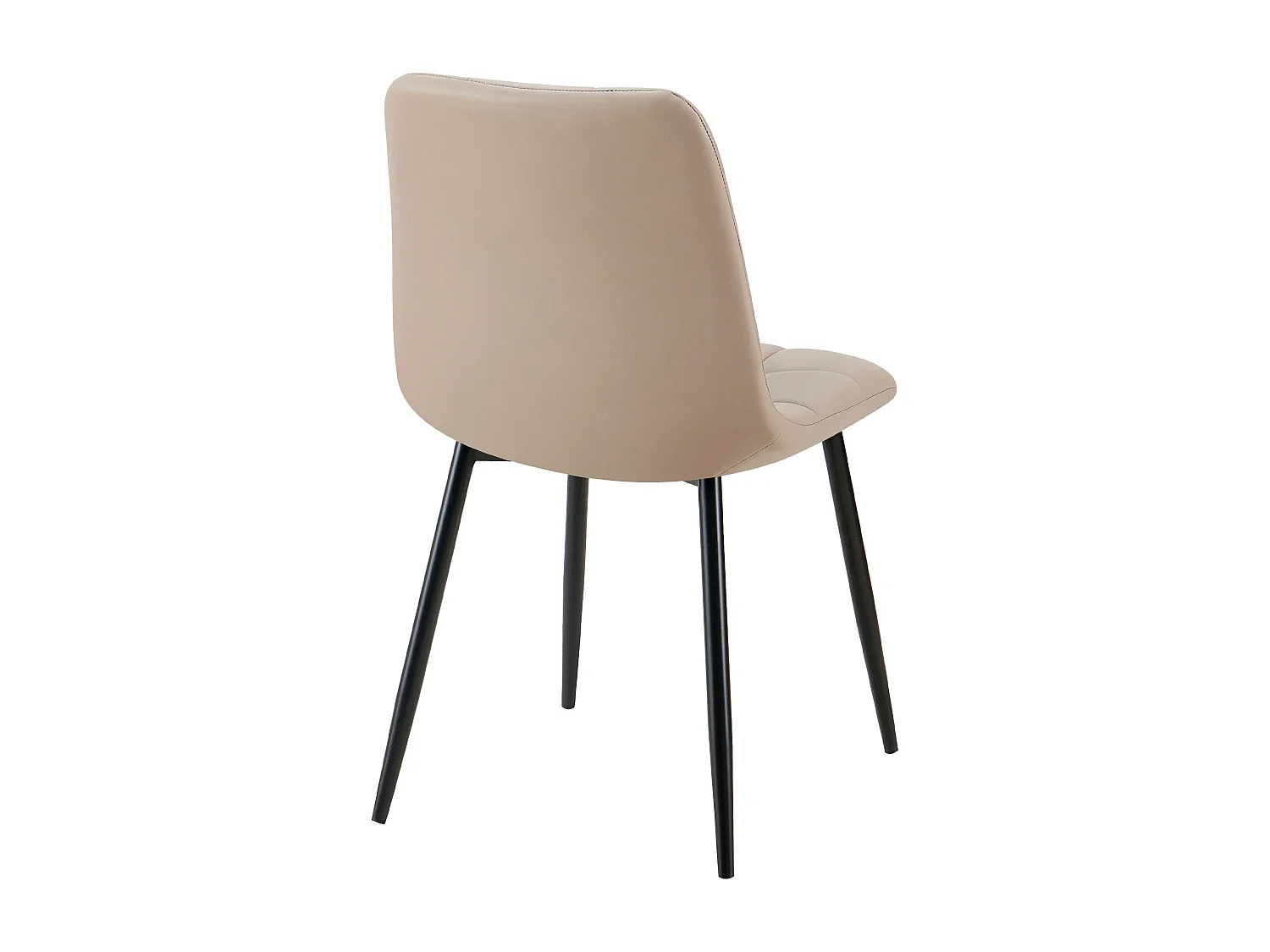 Lot de 4  chaise salle à manger - Similicuir - Taupe - Antibes