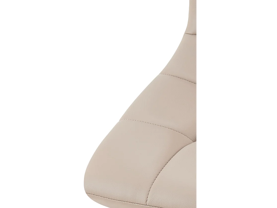 Lot de 4  chaise salle à manger - Similicuir - Taupe - Antibes