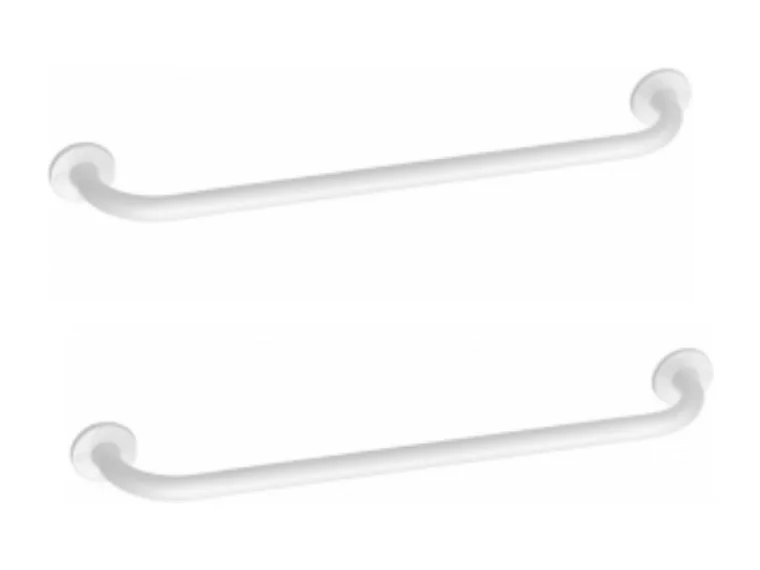 Lot de 2 barres de maintien droite PMR PELLET Essentiel acier époxy 60 cm blanc