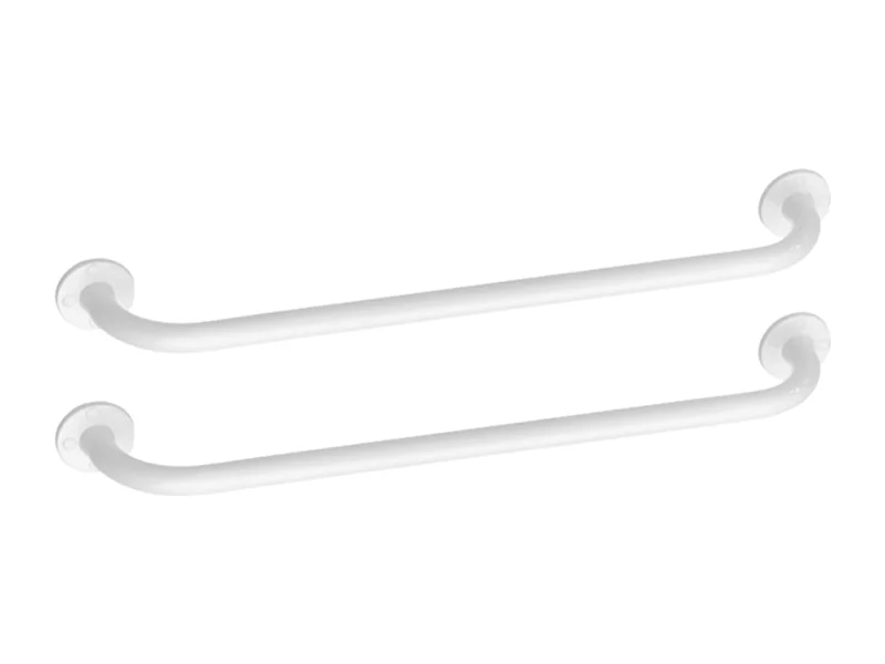 Lot de 2 barres de maintien droite PMR PELLET Essentiel acier époxy 60 cm blanc