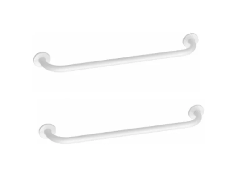Lot de 2 barres de maintien droite PMR PELLET Essentiel acier époxy 60 cm blanc