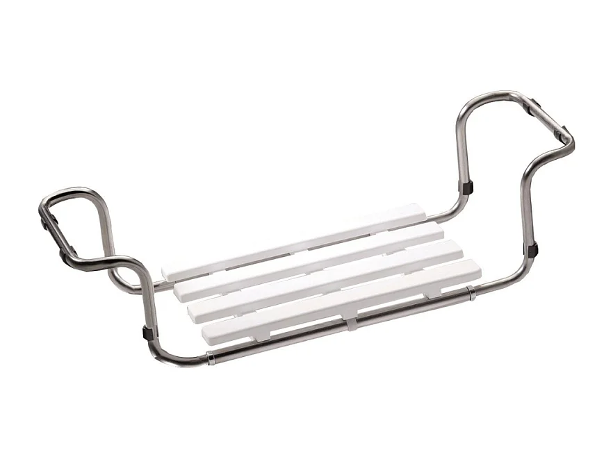 Siège de baignoire PMR PELLET inox 304 extensible + Bandelettes anti-dérapantes PMR PELLET x 12