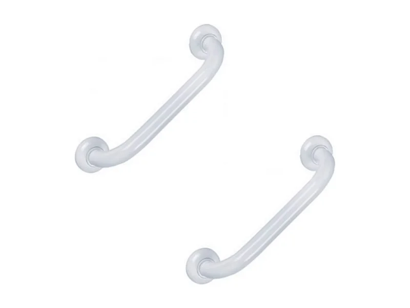 Lot de 2 barres droite PMR PELLET Essentiel confort 60 cm aluminium époxy blanc