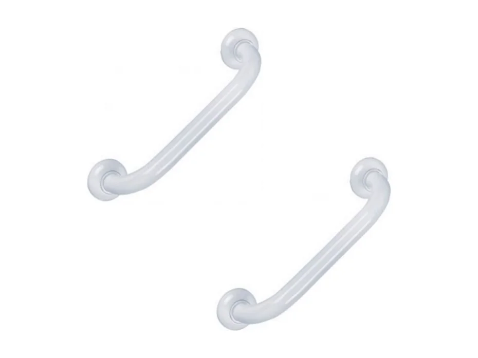 Lot de 2 barres droite PMR PELLET Essentiel confort 60 cm aluminium époxy blanc