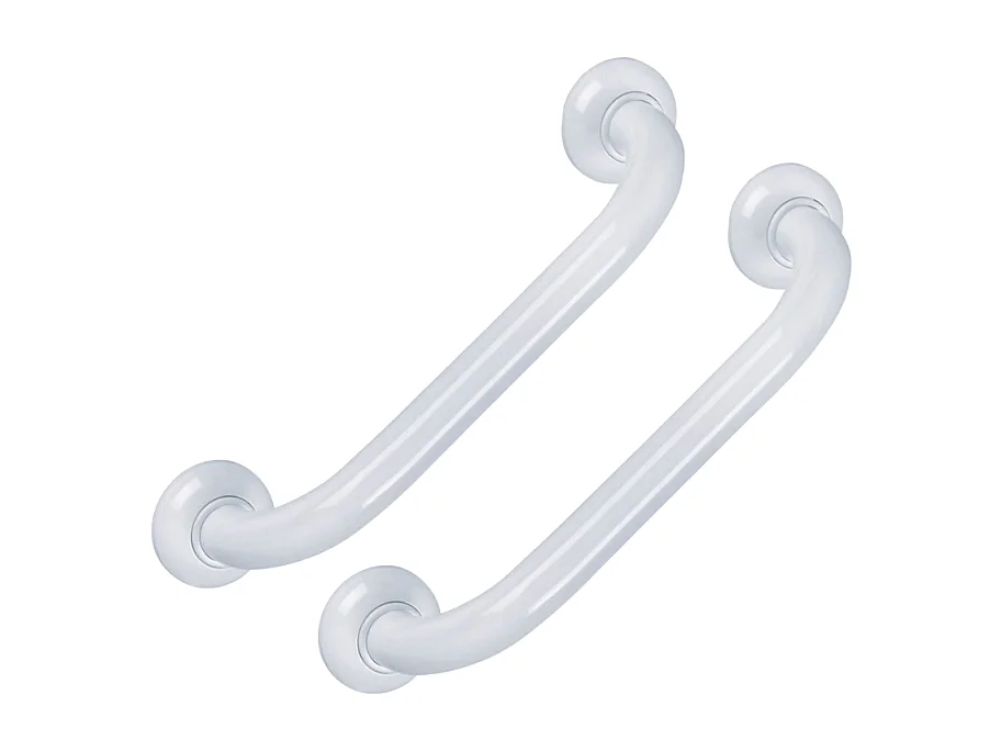 Lot de 2 barres droite PMR PELLET Essentiel confort 60 cm aluminium époxy blanc