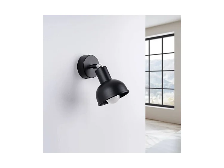 Appliques Elba Grenier En Acier - 1 Sources Lumineuses - L.19 X H.17 Cm - Noir
