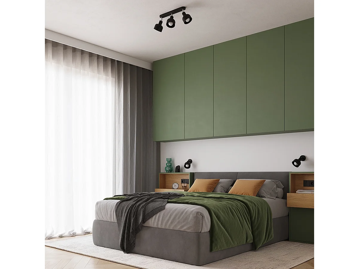 Kinkiety Loft Elba, Stal - 1 Źródło - L.19 X H.17 Cm - Czarny