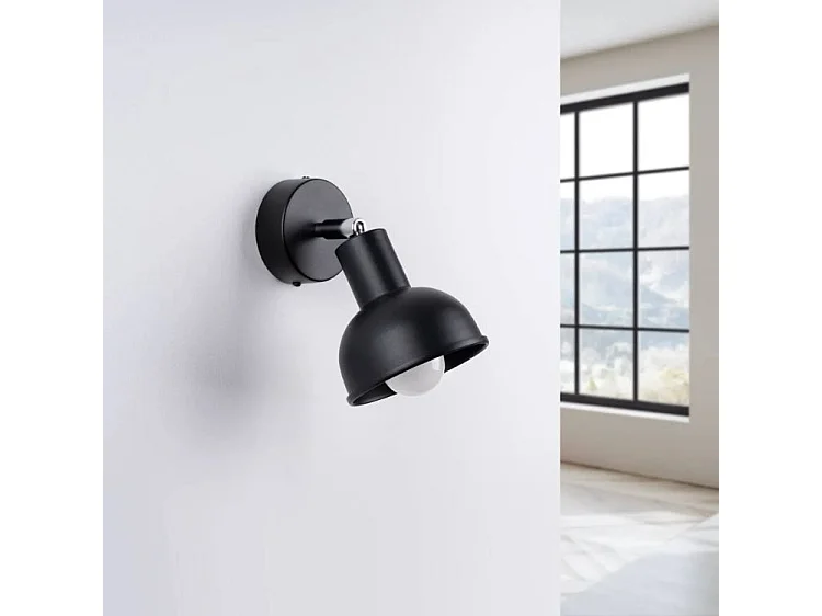 Appliques Elba Grenier En Acier - 1 Sources Lumineuses - L.19 X H.17 Cm - Noir