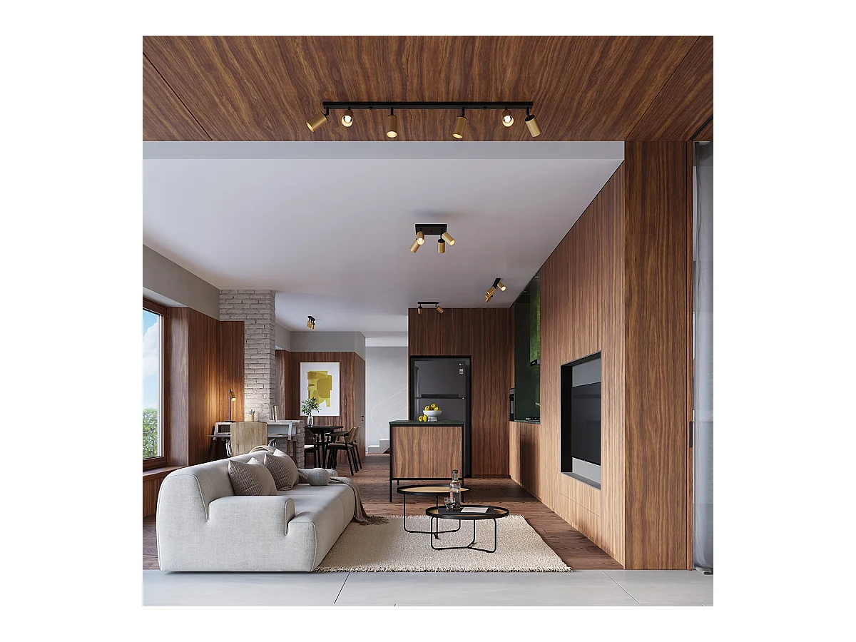 Wandlampen Winx Modern Aus  Stahl - 1 Lichtquellen - L.8 X H. Cm - Schwarzes Gold