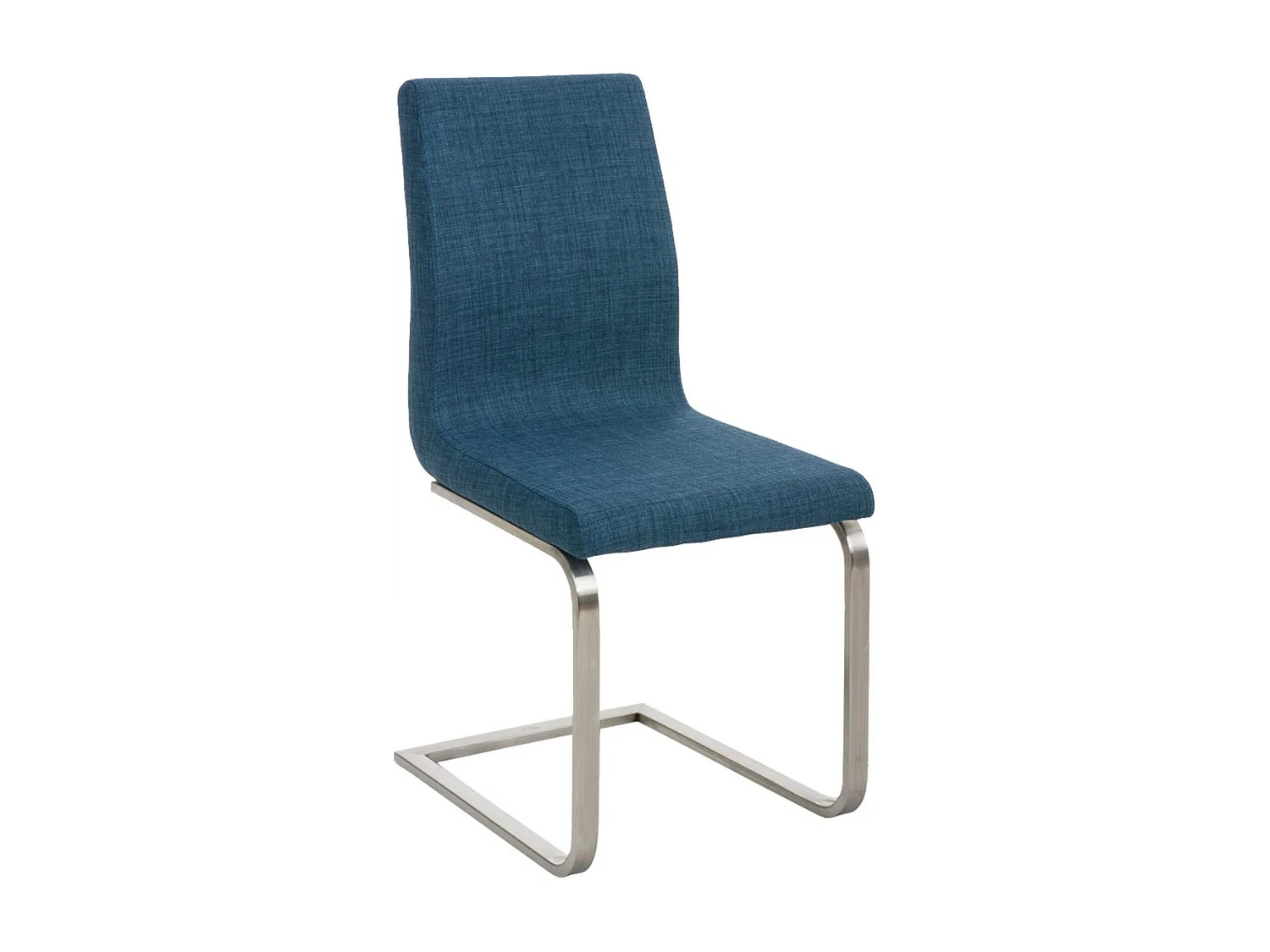Lot de 2  chaises oscillantes - Tissu & Blanc - Bleu - Belfort