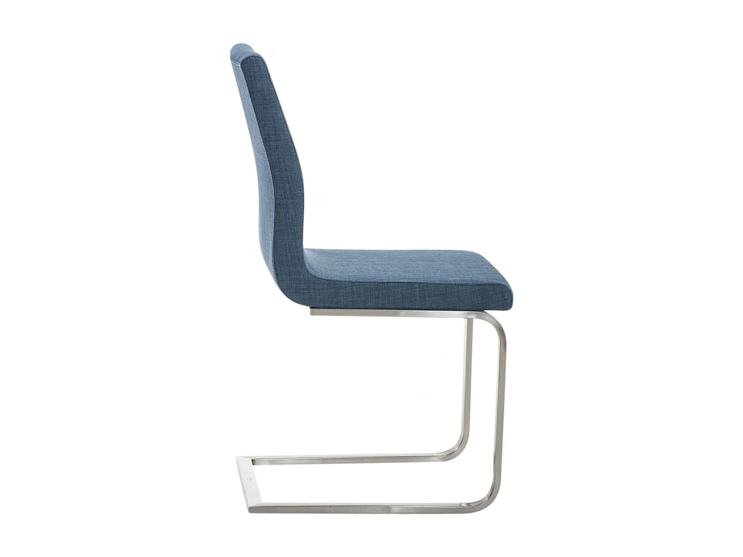 Lot de 2  chaises oscillantes - Tissu & Blanc - Bleu - Belfort