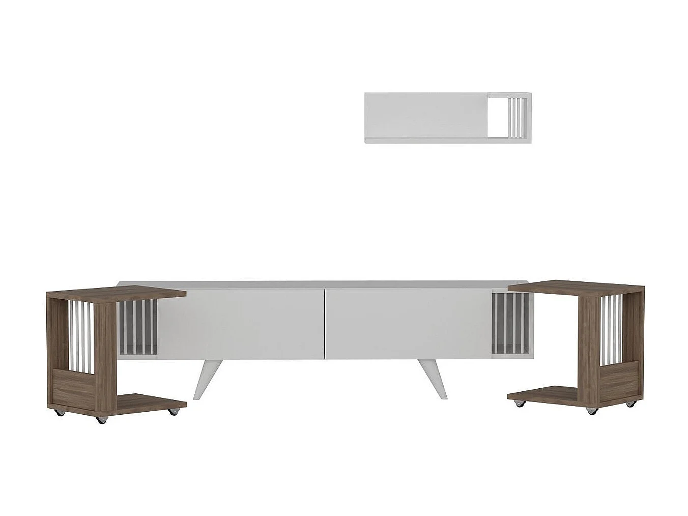 Móvel de TV-Leron-Nogueira Branco