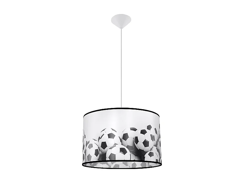 Lampade A Sospensione Piłka Moderno Di Pvc - 1 Sorgenti Luminose - L.40 X A.82 Cm - Bianco Nero