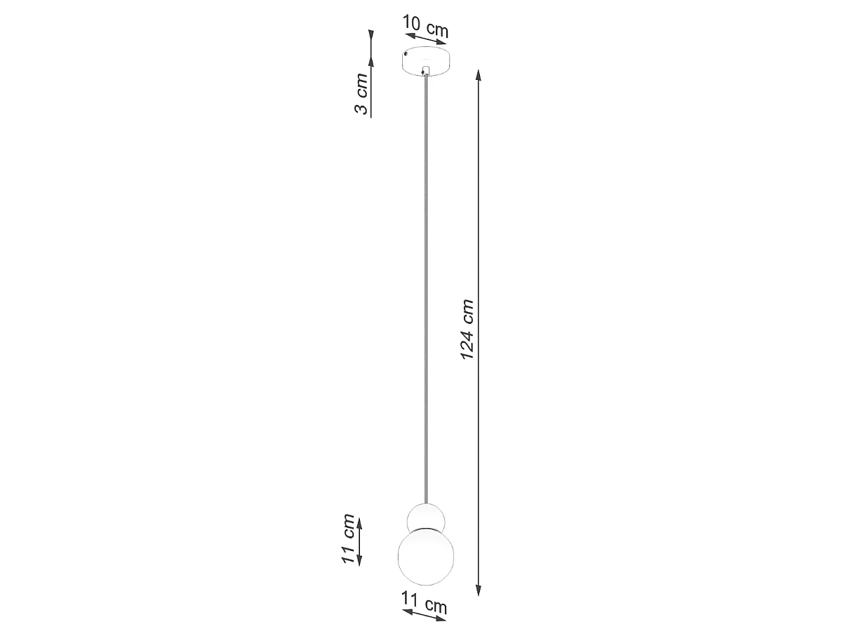 Hanglamp PEKKA Scandinavisch van  - 1 lichtbronnen - L.11 x H.124 cm - wit/natuurlijk hout